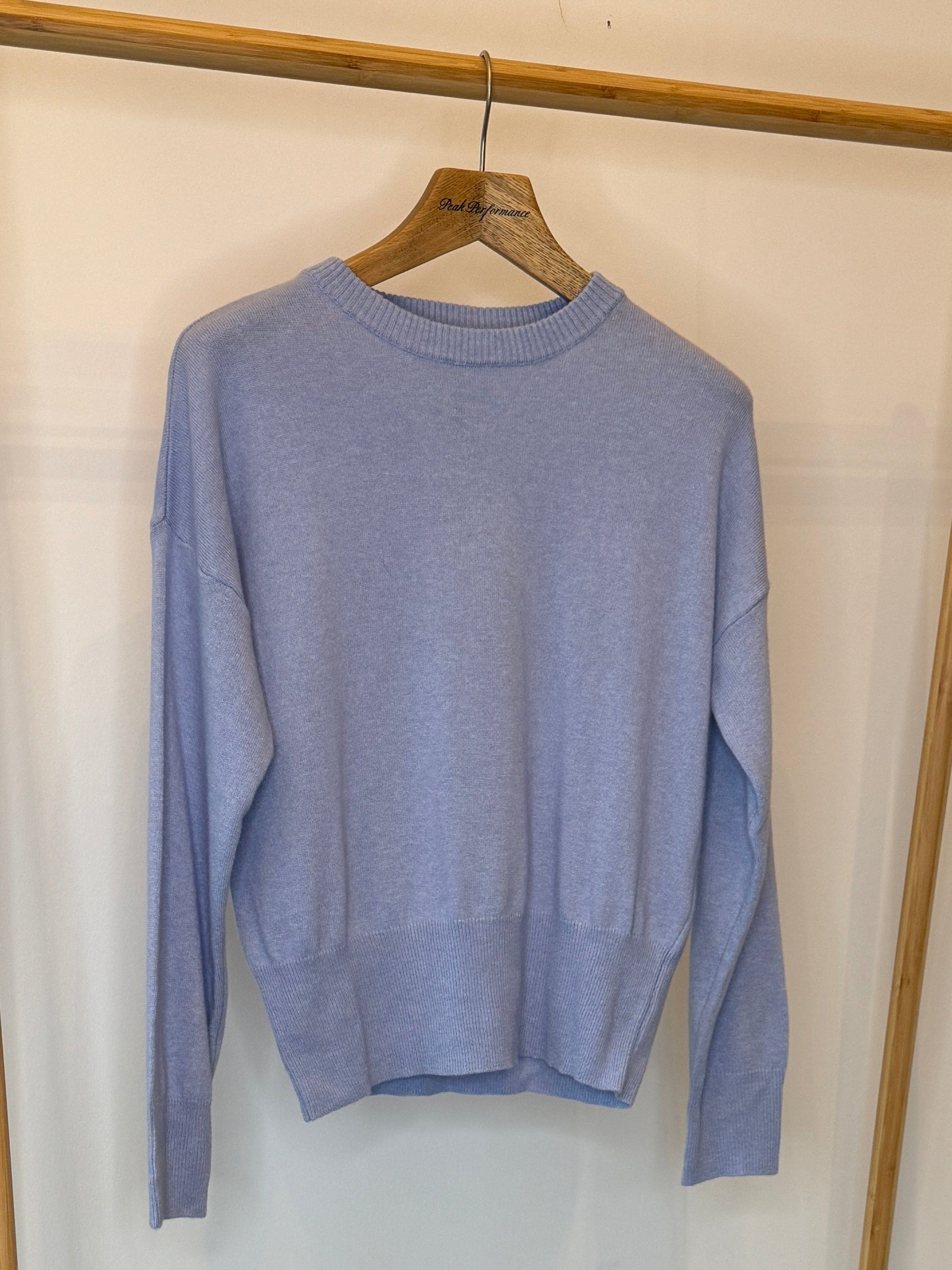 Strik sæt lyseblå  i 30% cashmere Uldplaiden.dk