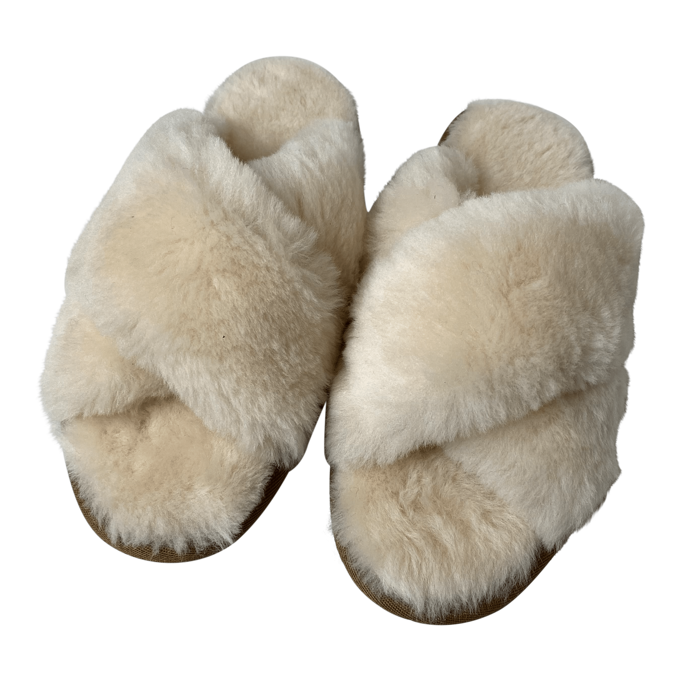 Lammeskind hjemmesko - Off White Slippers Uldplaiden