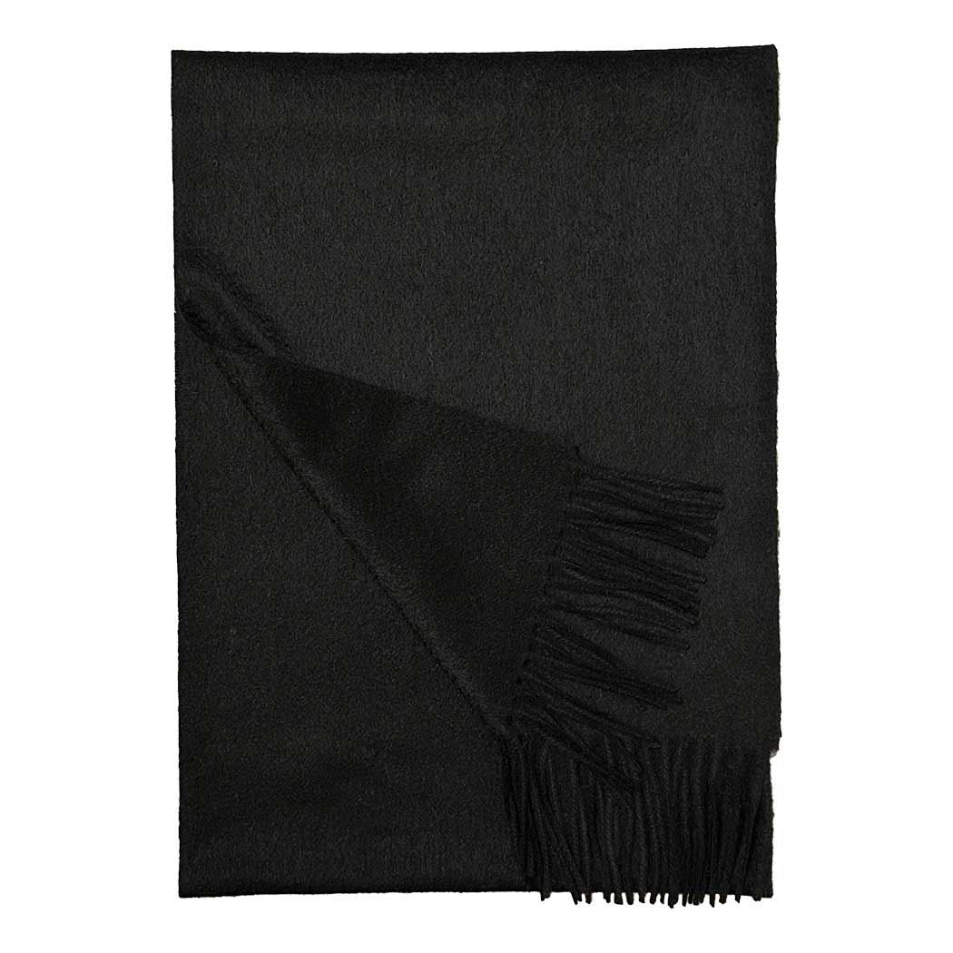 Halstørklæde i 100% Cashmere -  Sort (30 x 180 cm) Tørklæder og sjaler Uldplaiden