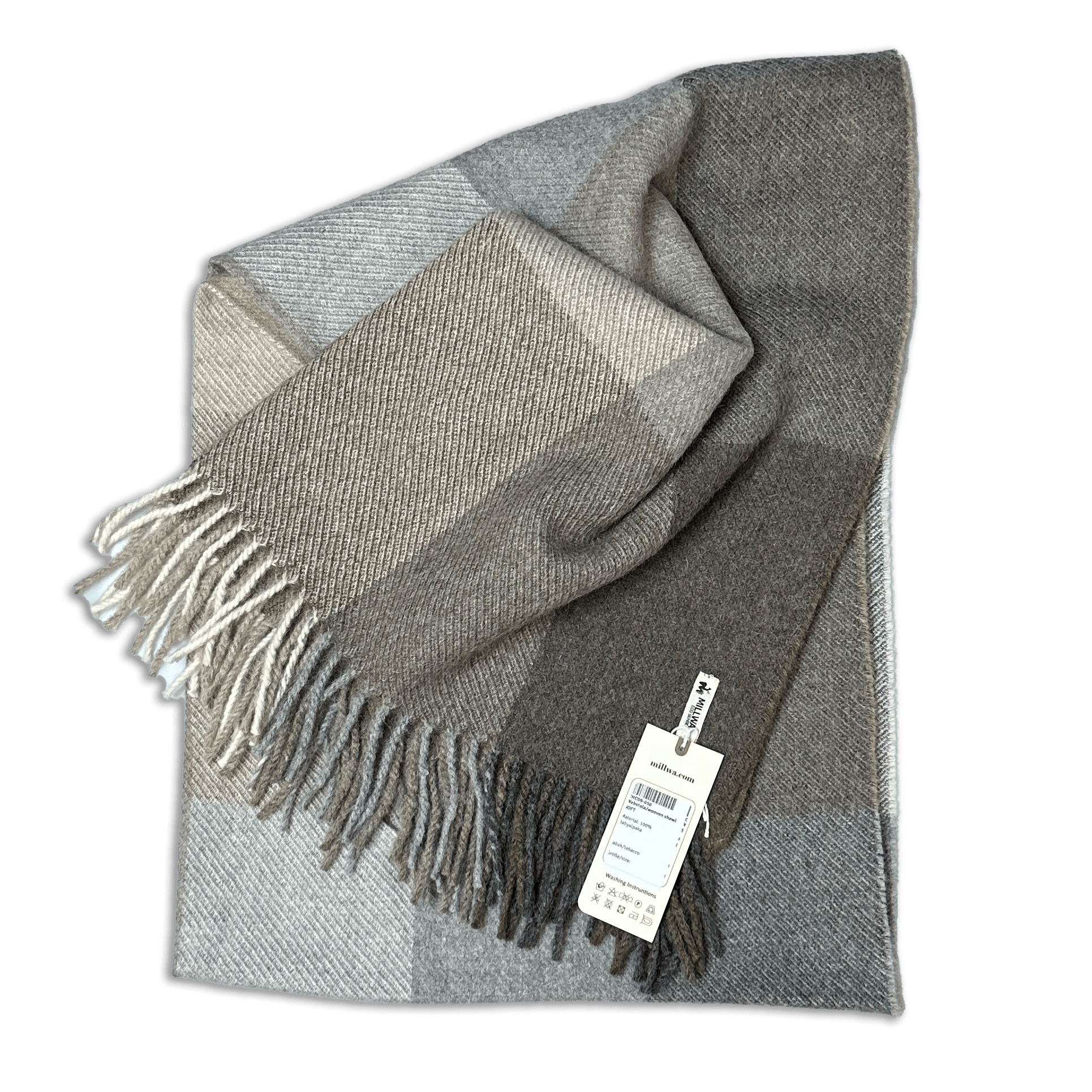 Sjal i 70% baby alpaca uld og 30% silke - Camel (kopi) Tørklæder og sjaler Uldplaiden