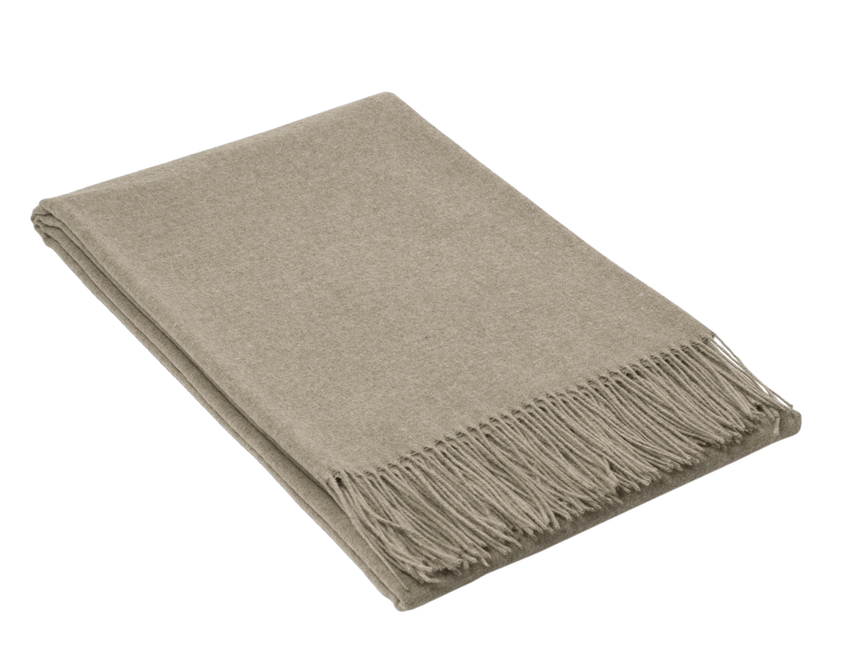 Plaid i 20% Merinould - Muldvarpefarvet (140x200 cm) Uldplaid Uldplaiden