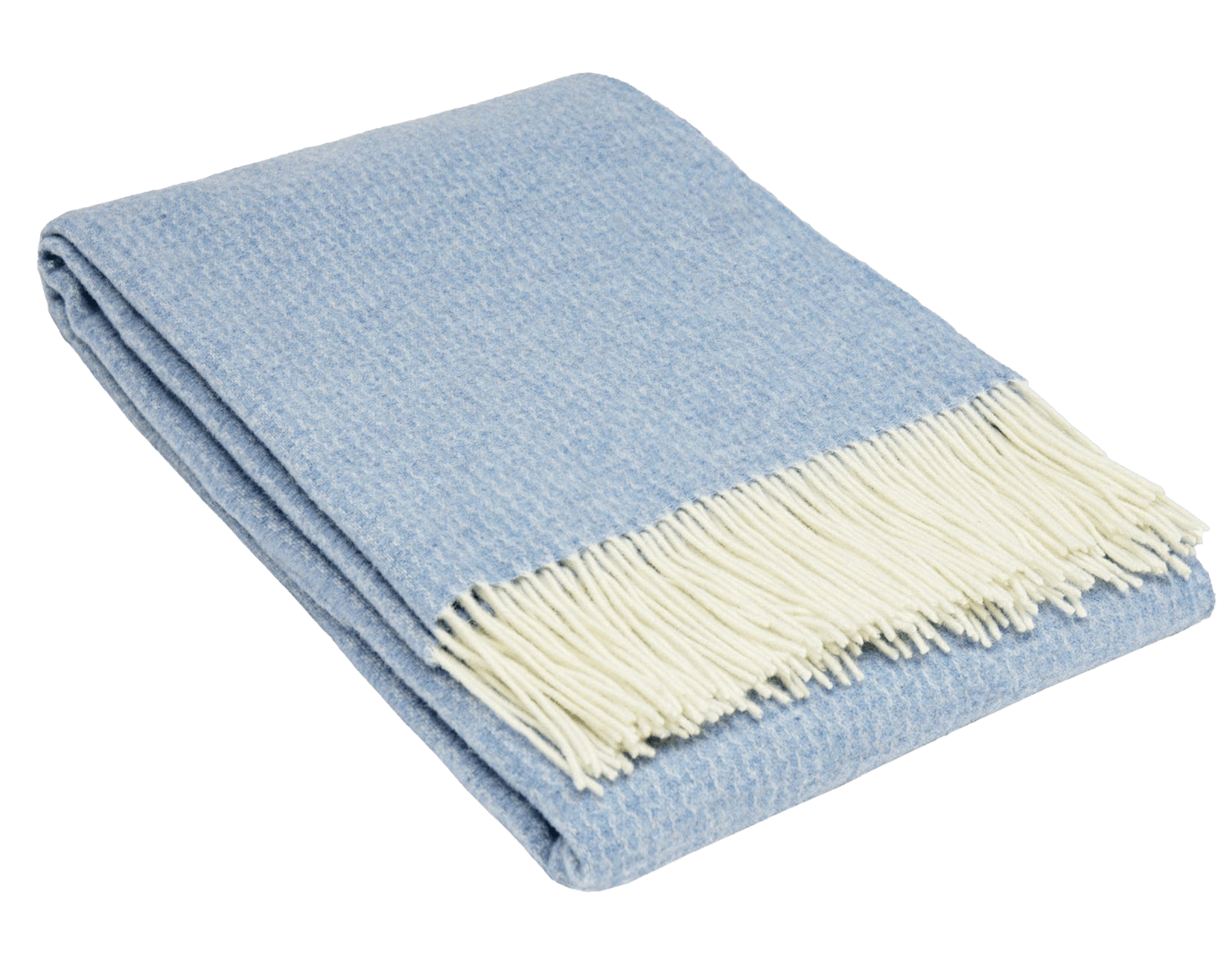 Uldplaid i 10% Cashmere - Lyseblå (140x200 cm) Uldplaid Uldplaiden