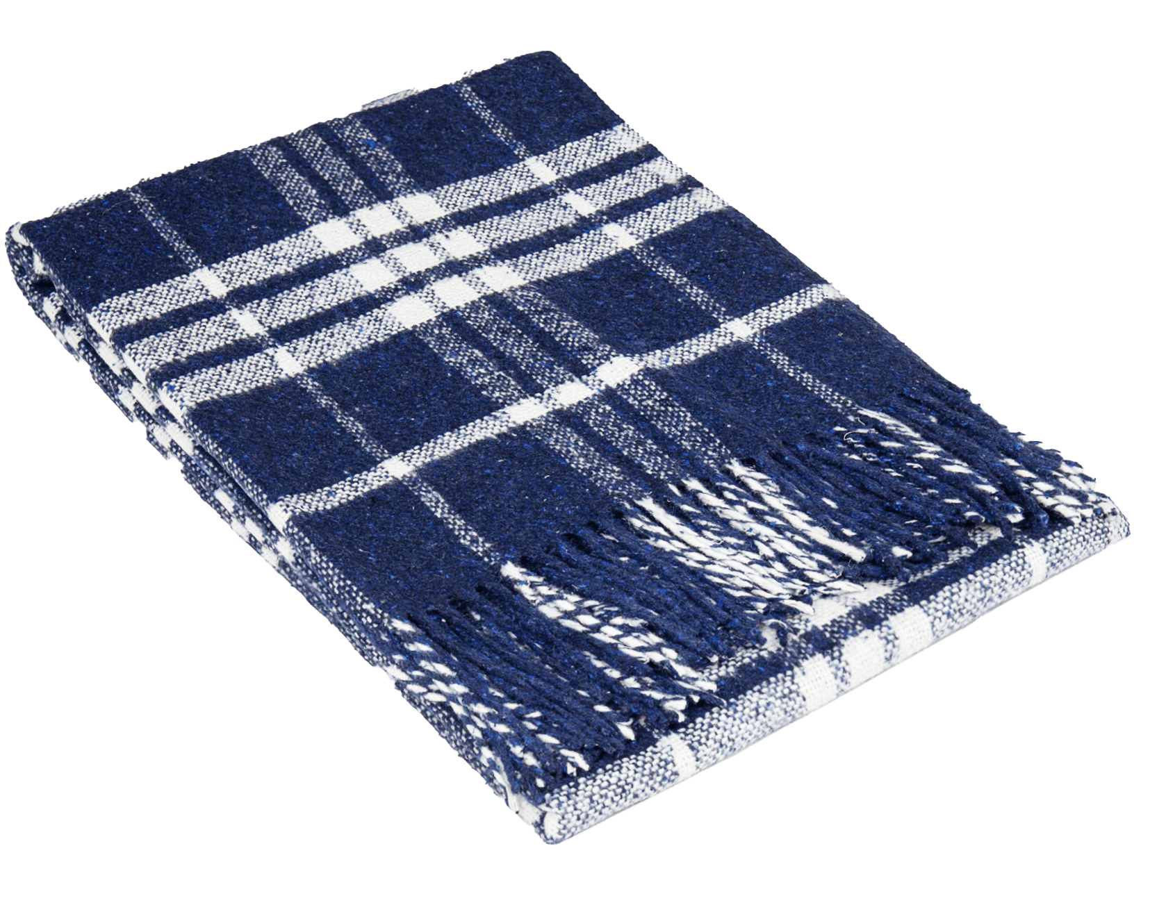 Uldplaid i 100% Recycled - Blå (140x200 cm) Uldplaid Uldplaiden