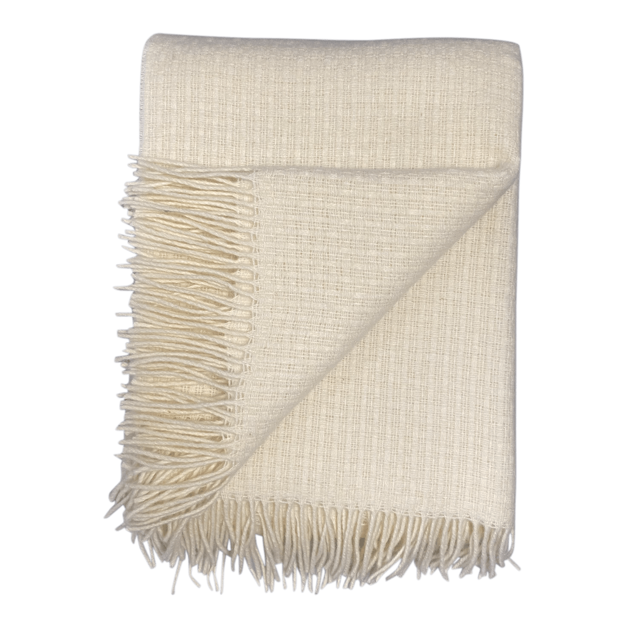 Uldplaid i 100% uld - Hvid (140x200 cm) Uldplaid Uldplaiden
