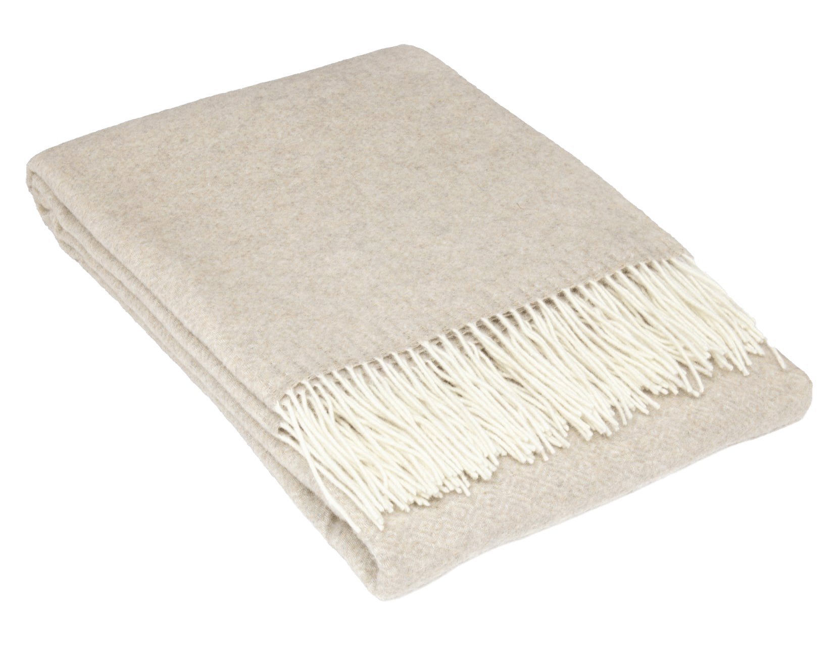 Uldplaid i 45% Merinould - Lys beige (140x200 cm) Uldplaid Uldplaiden