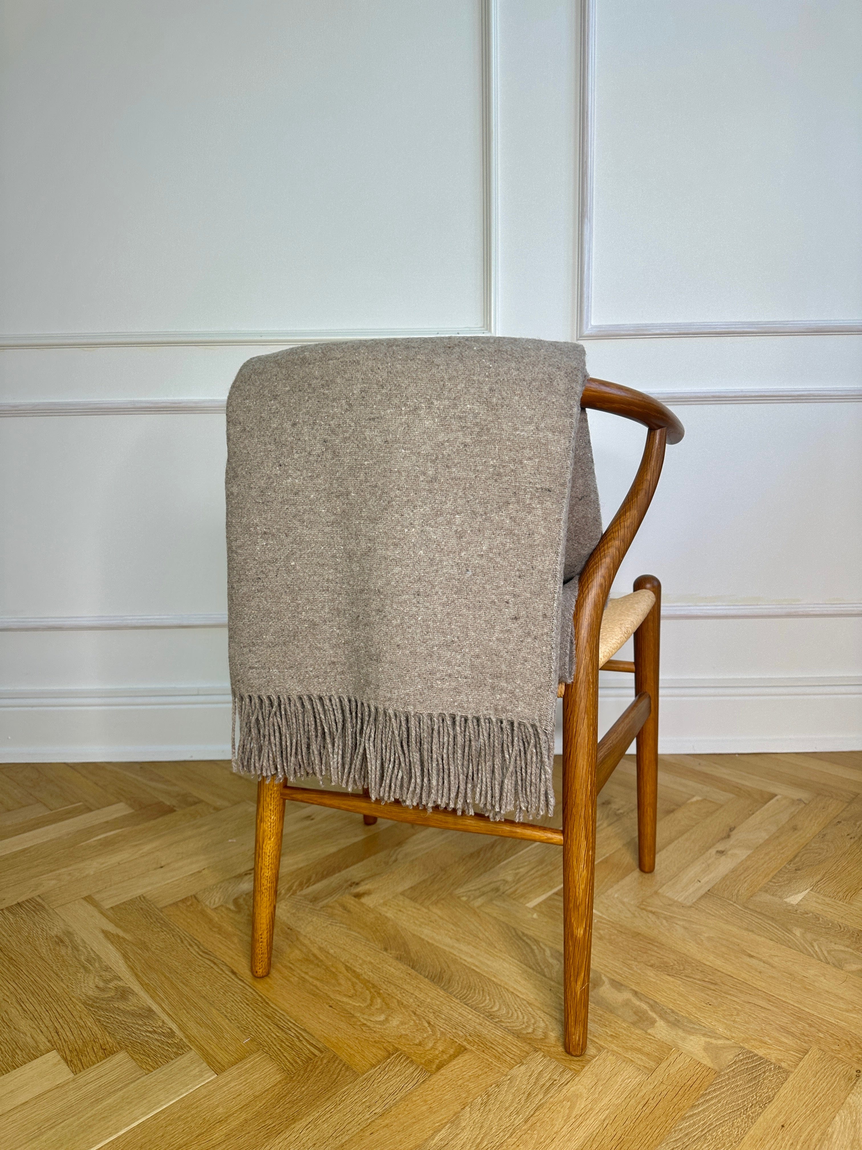 Uldplaid i Merinould - Brun (140x200 cm) Uldplaid Uldplaiden