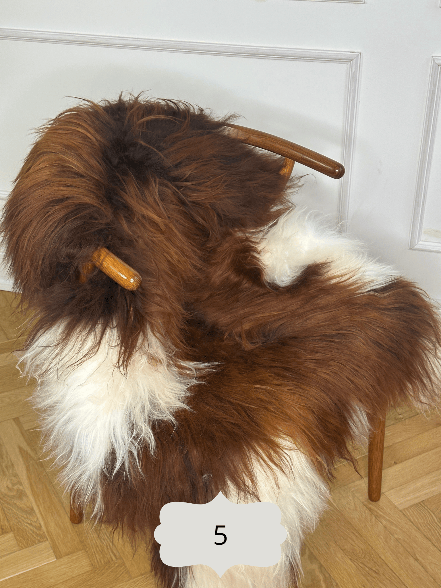 Langhåret lammeskind - Brun Uldplaiden.dk