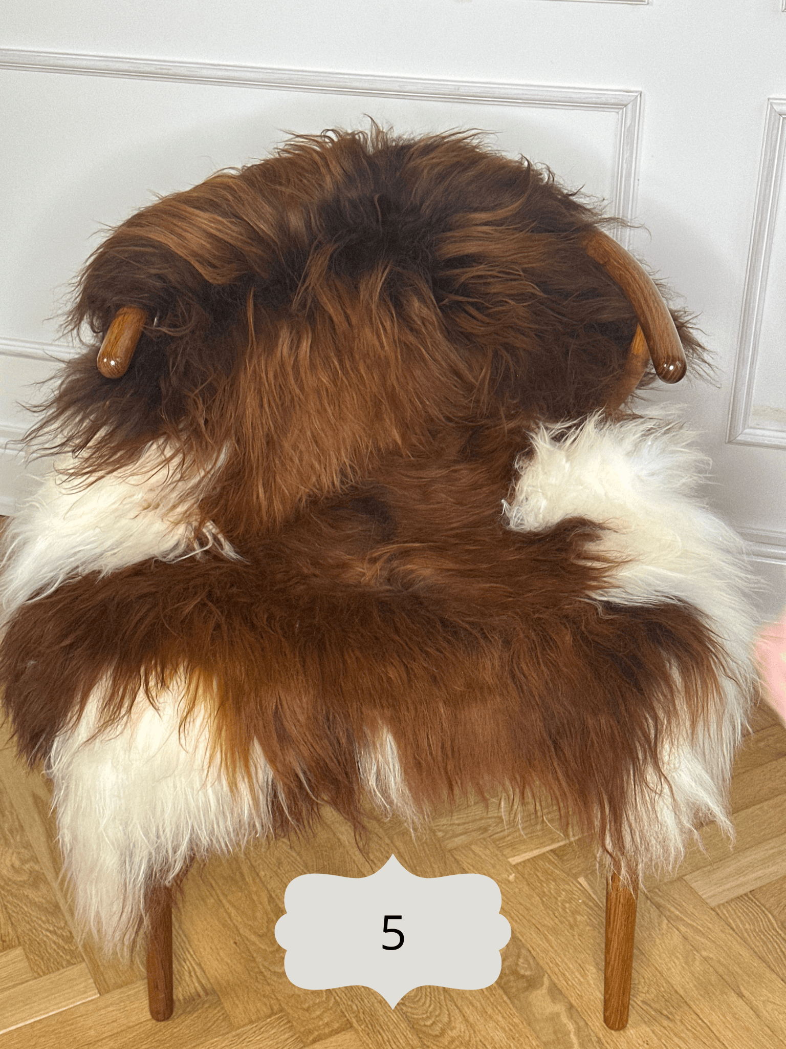 Langhåret lammeskind - Brun Uldplaiden.dk