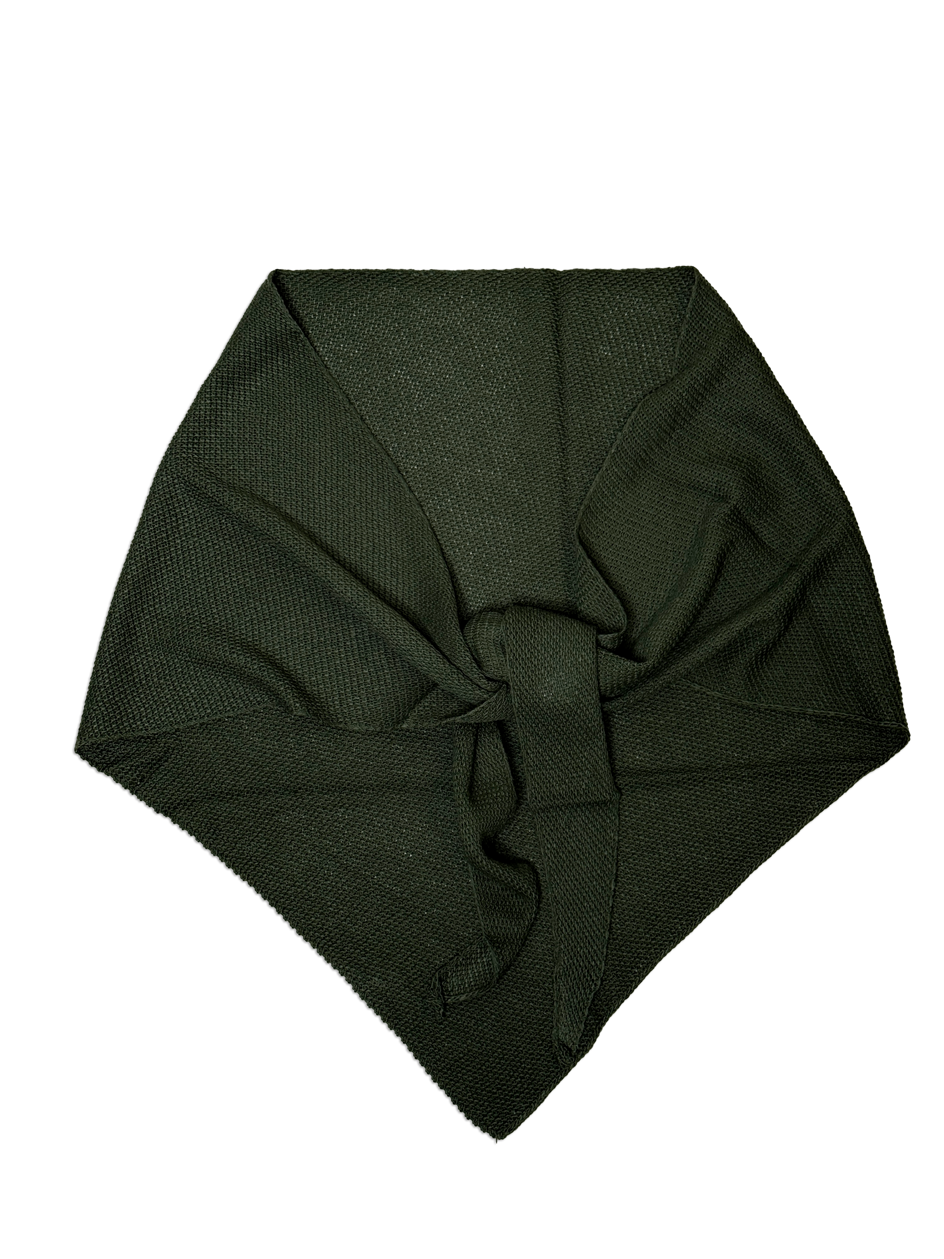 Trekant sjal - Army green Uldplaiden.dk