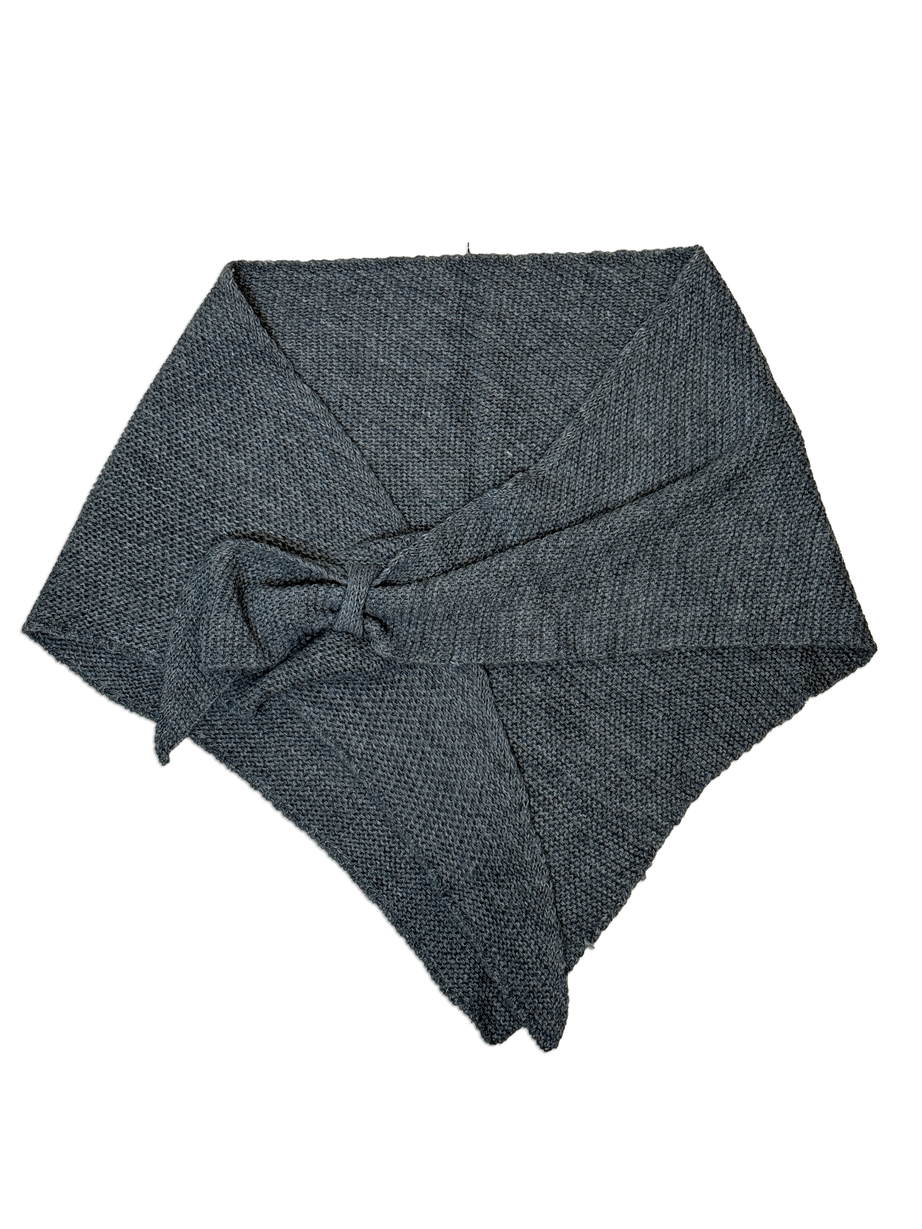 Trekant sjal - Grå Uldplaiden.dk