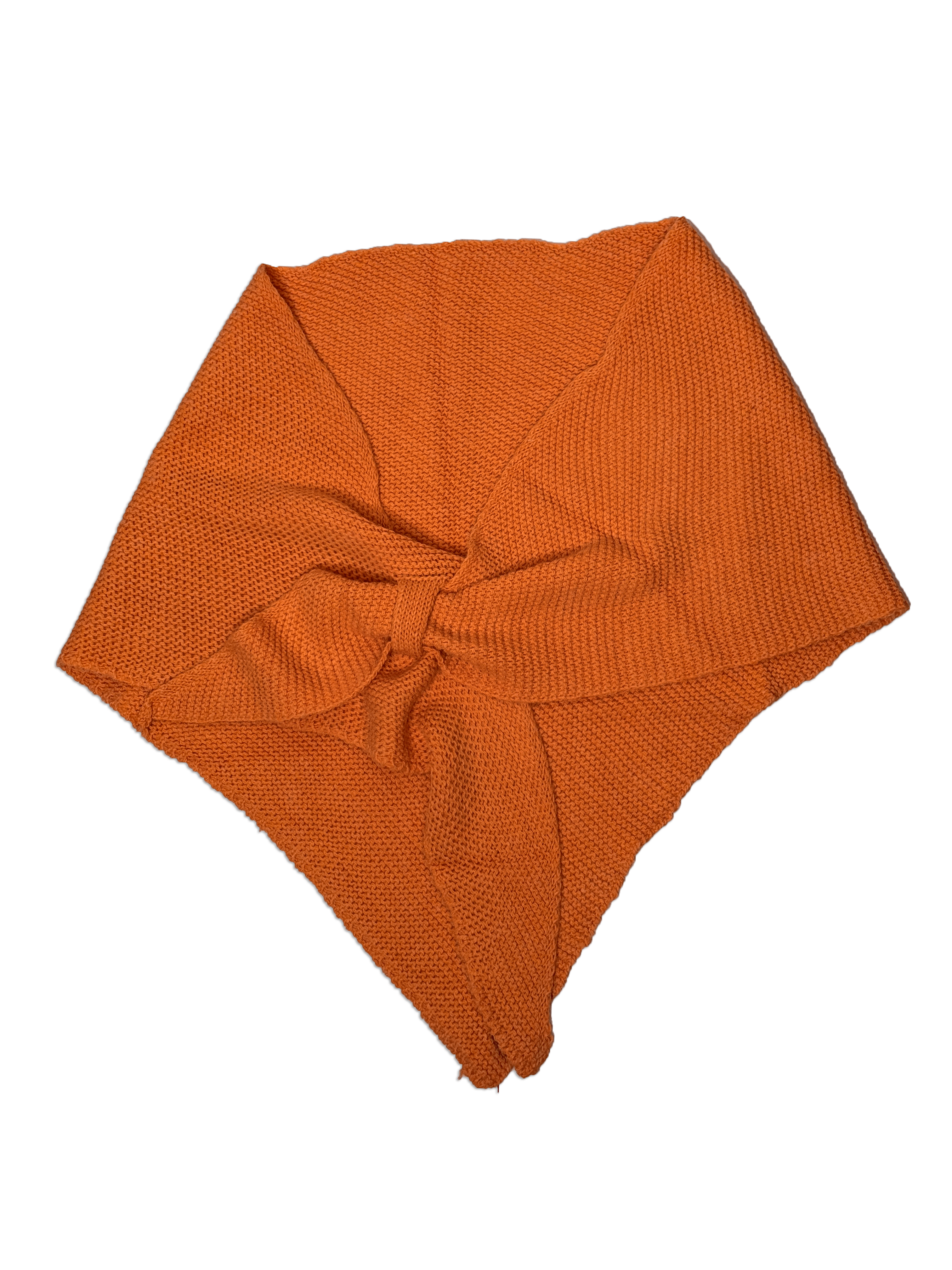 Trekant sjal - Orange Uldplaiden.dk