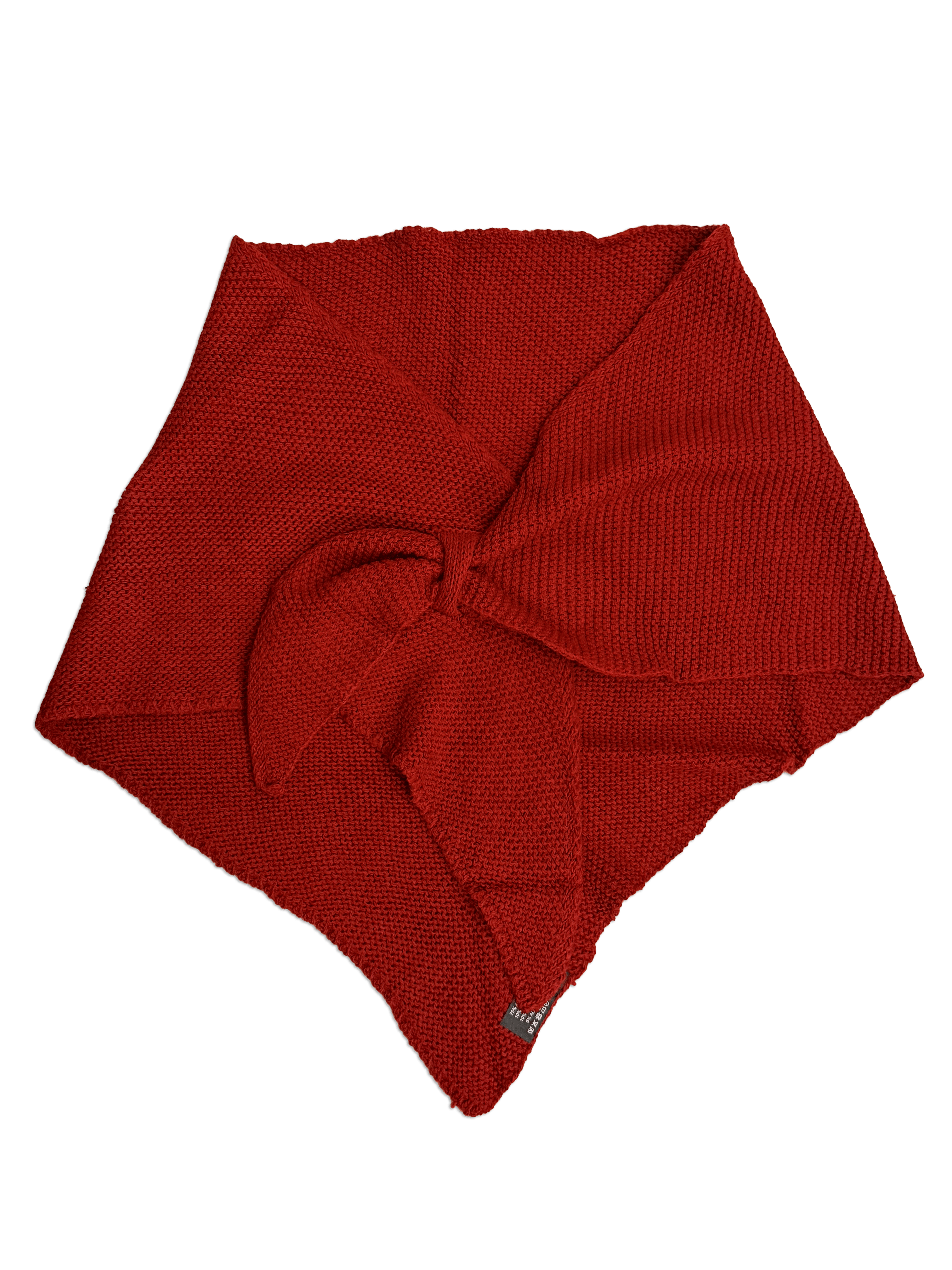 Trekant sjal - Rød Uldplaiden.dk