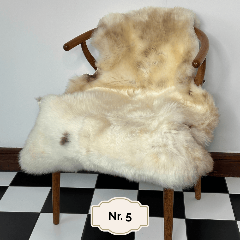UK Luksus Lammeskind - Champagne (Large) Lammeskind Uldplaiden