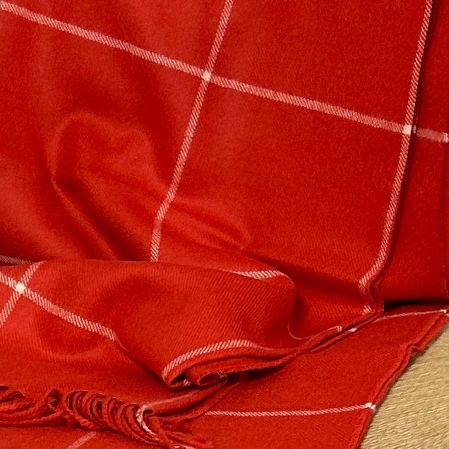 Uldplaid i 100% baby alpaca uld - Orange (130x180 cm) Uldplaid Uldplaiden